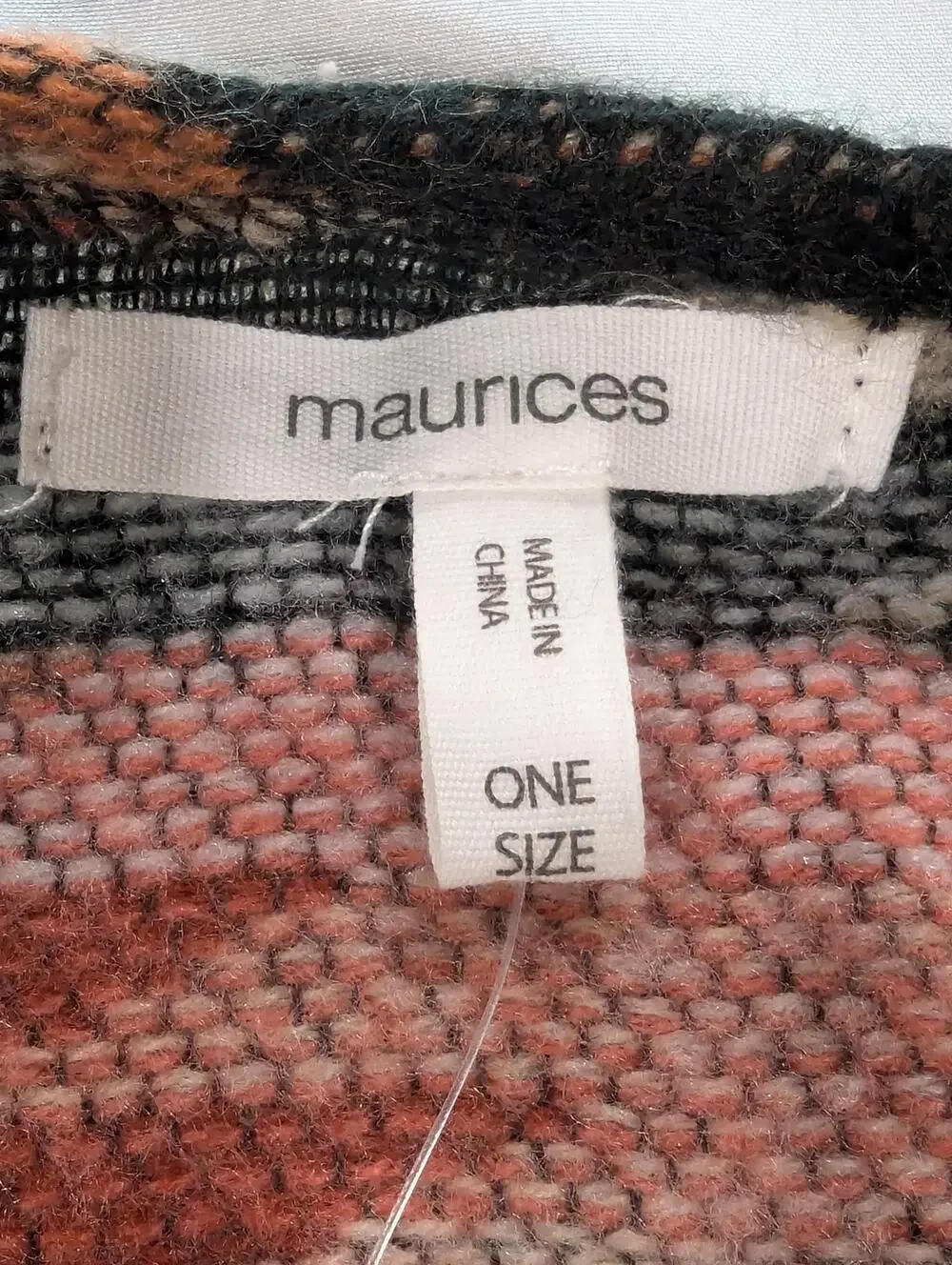 Maurices Shawl Wrap Womens One Size Brown Aztec Southwestern Fringe Tassel Knit